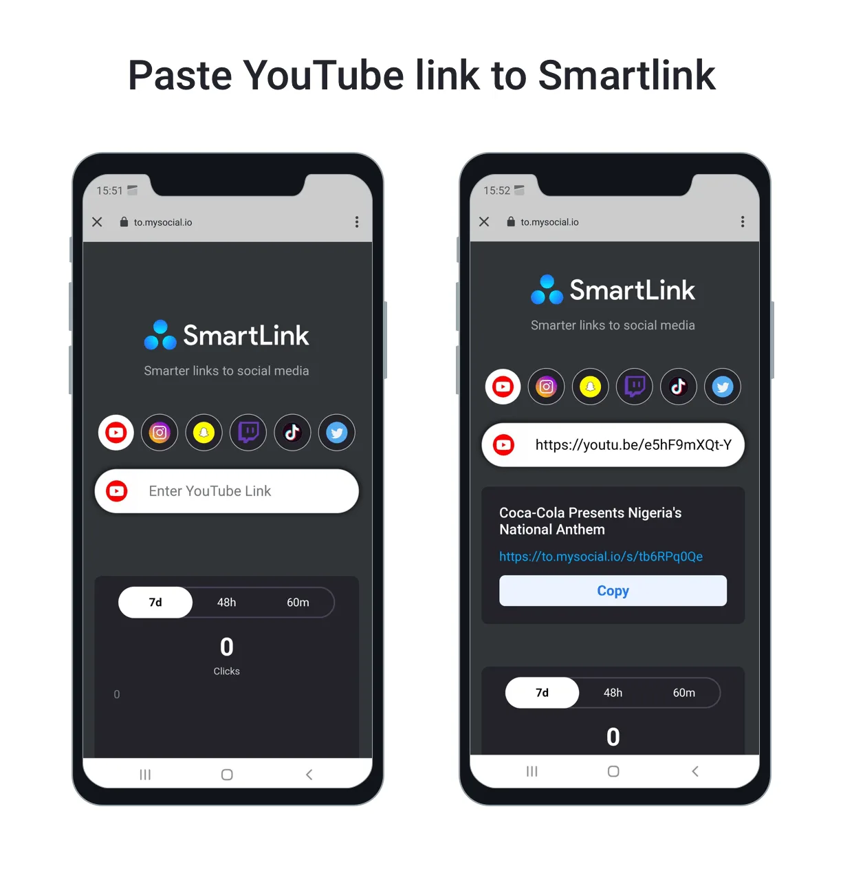 Creating a YouTube deep link with MySocial SmartLink
