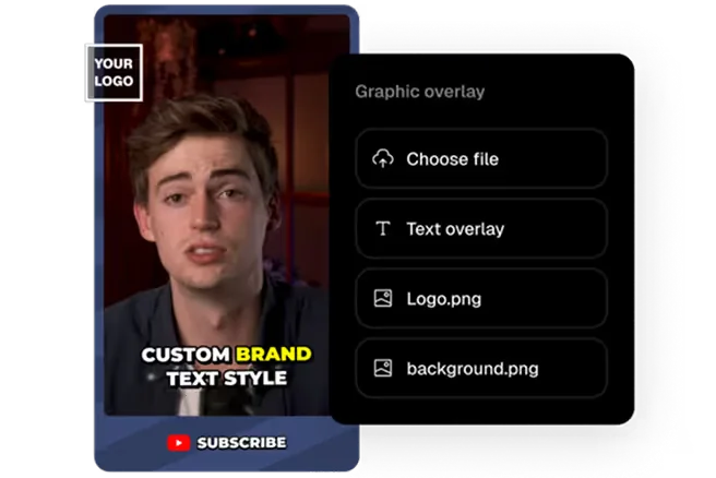 Official OpusClip caption branding preview