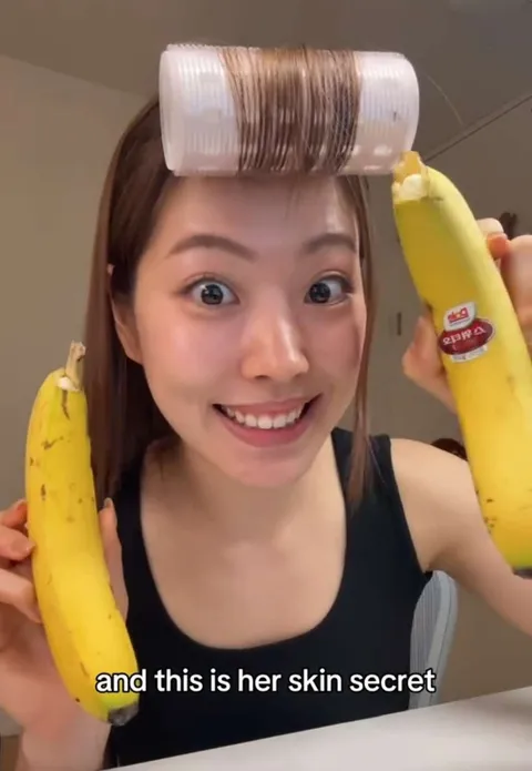 minday’s TikTok post: 40 years old (korean age) korean girl’s skin secret 🍌🍌