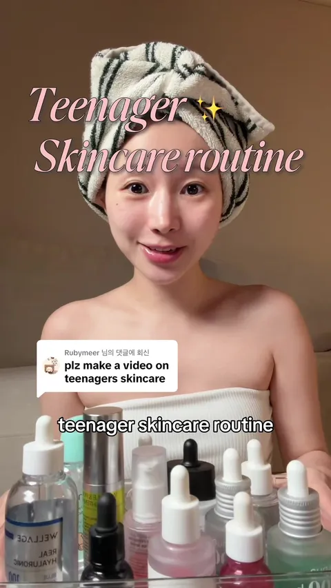 sasa’s TikTok post: no ad teenager skincare routine! Simple & effective
