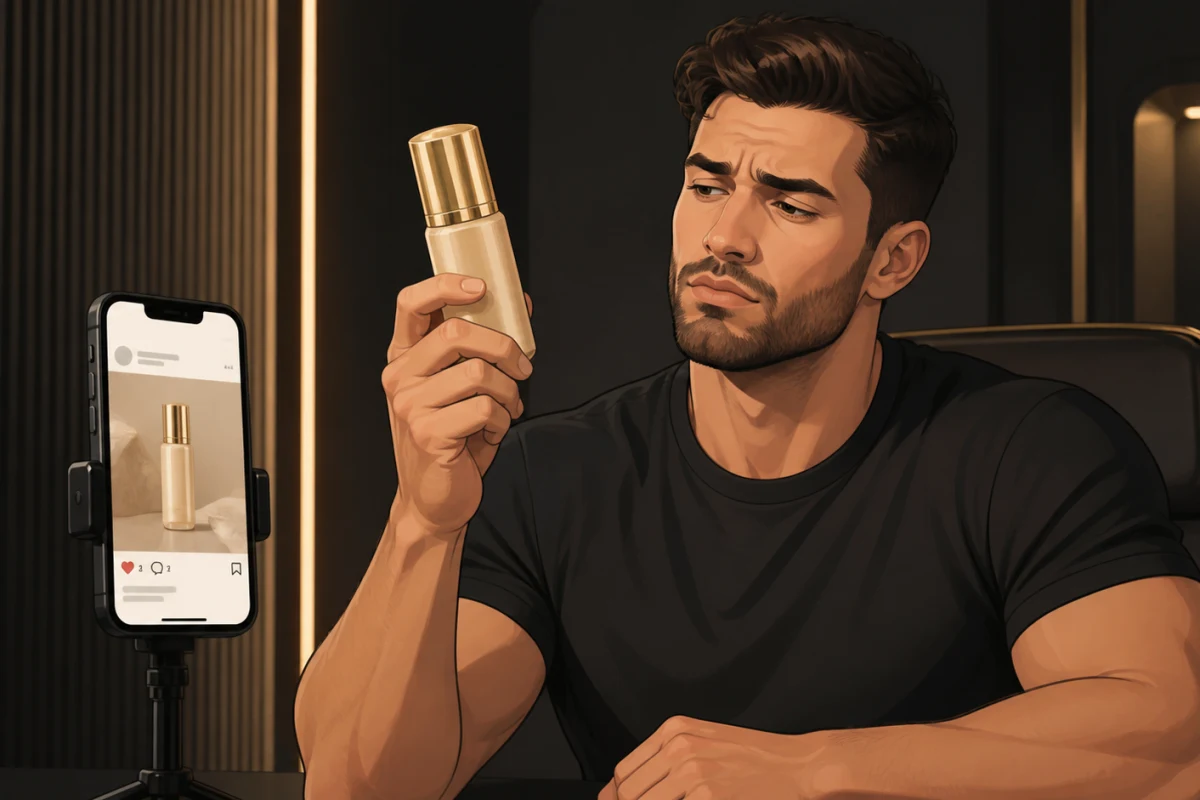 Fitness creator regretting a mismatched beauty product brand partnership